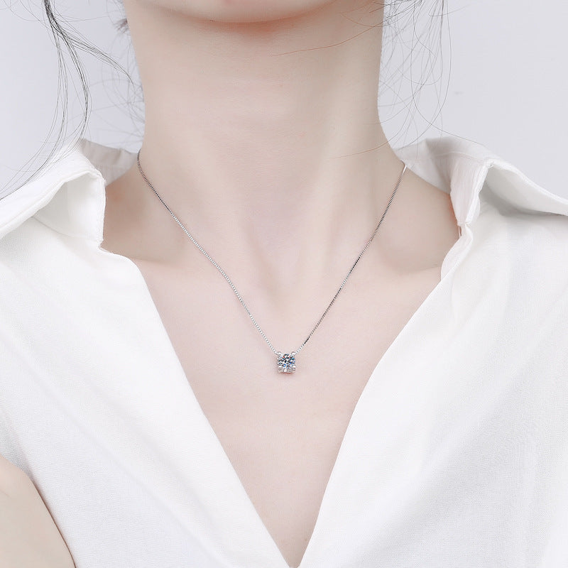 "Diamond Girl" - Zircon Diamond Bullhead Necklace