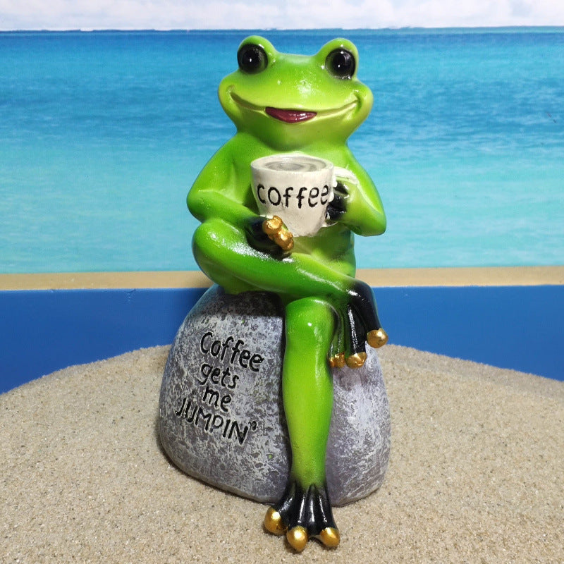 "Coffee Gets Me Jumpin'" - Sculptures for Garden