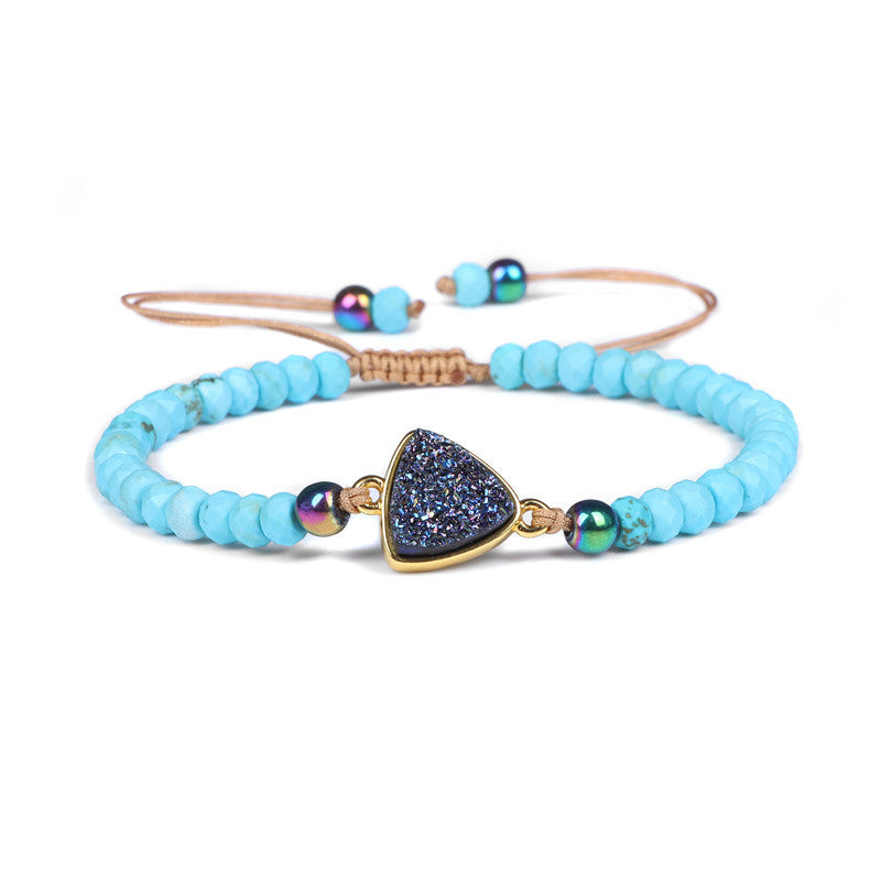 Natural Stone Woven Beaded Bracelet