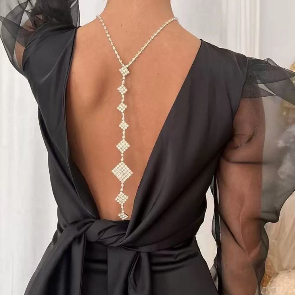 Light Luxury Rhinestone Back Chain