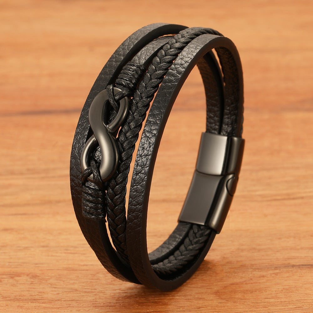 Multi-Layer Leather Rope Bracelet