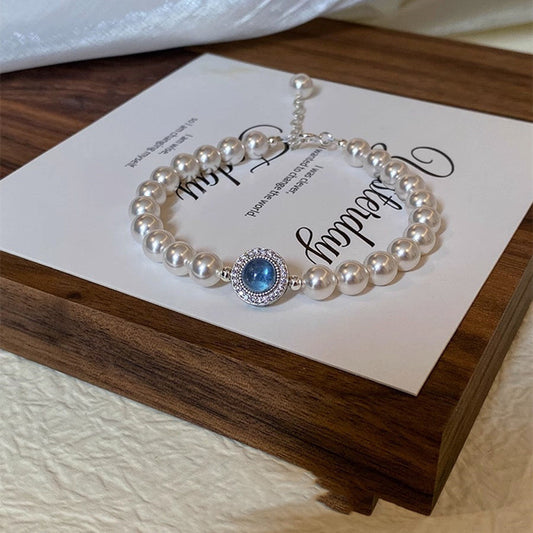 "Under the Sea" - Aquamarine Pearl Bracelet