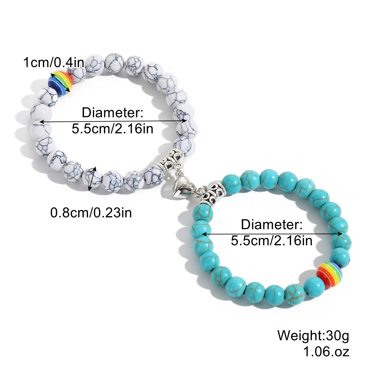 Beaded Pride Rainbow Bracelets