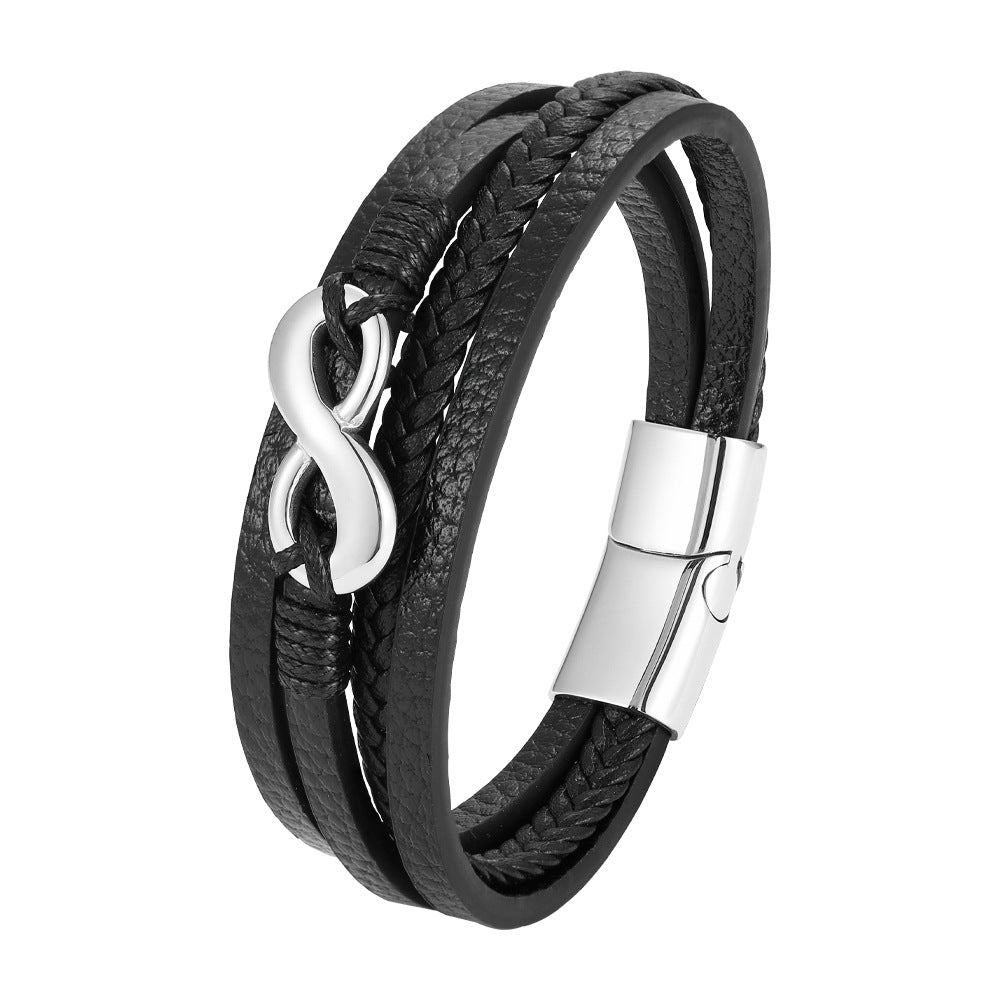 Multi-Layer Leather Rope Bracelet