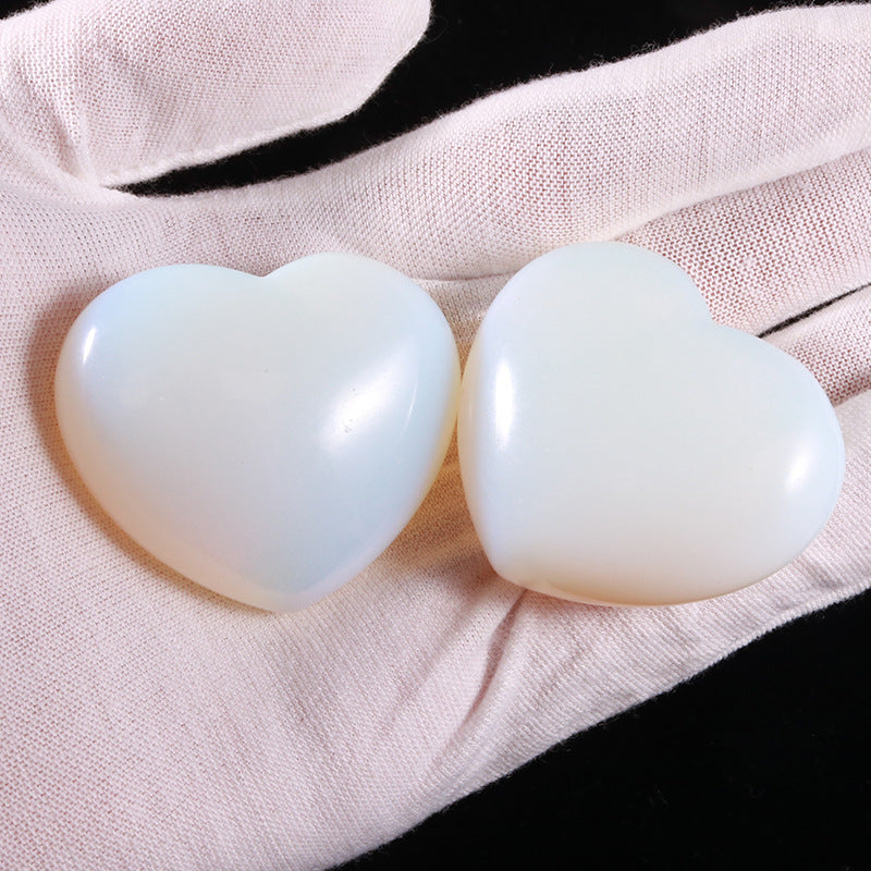 Natural Opal Heart Crystal for Heart Energy Healing