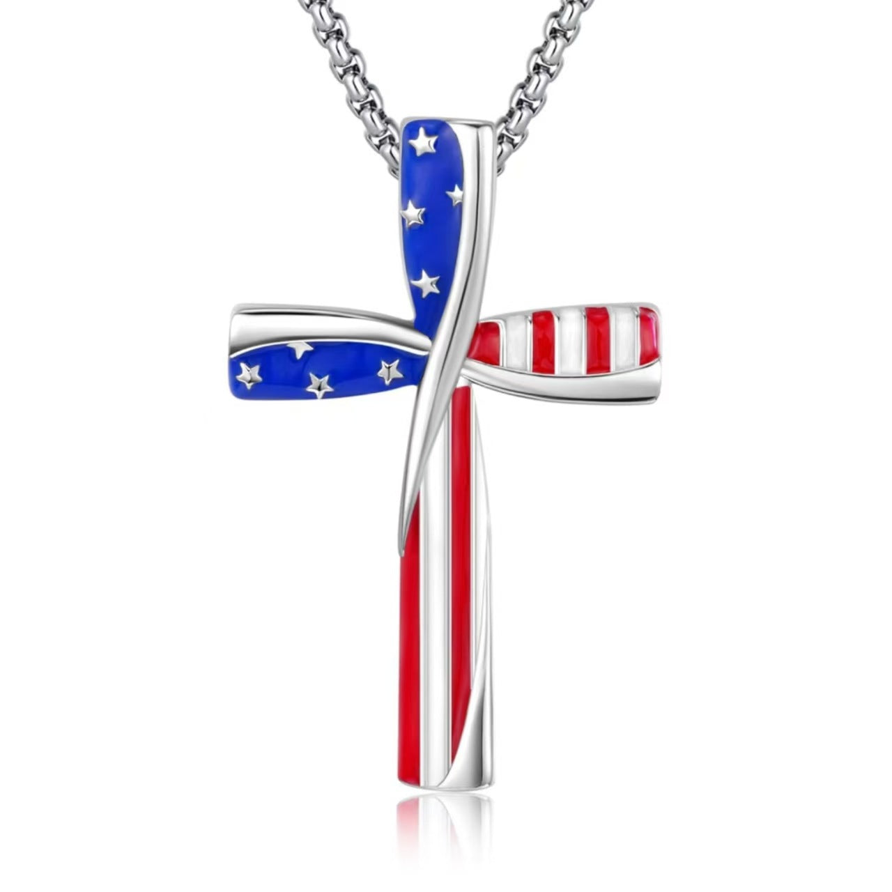 American Flag Pendant Necklace