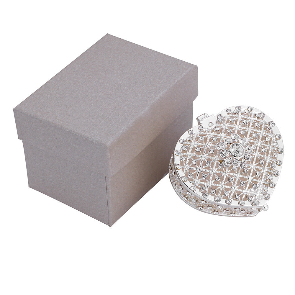 Crafted Metal Heart-shaped Jewelry Box