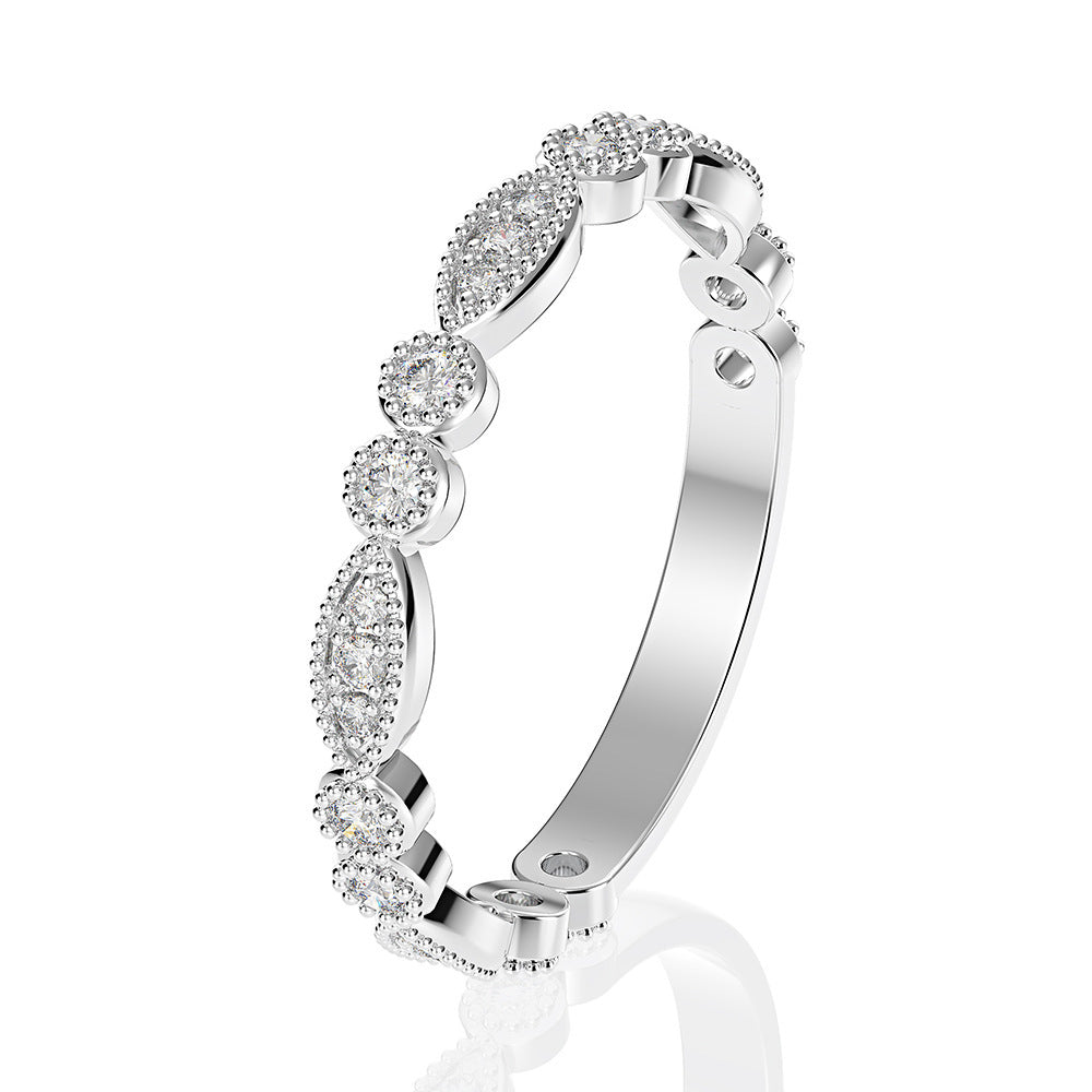 "Lady of Elegance" - Vintage Diamond Zircon Ring Set