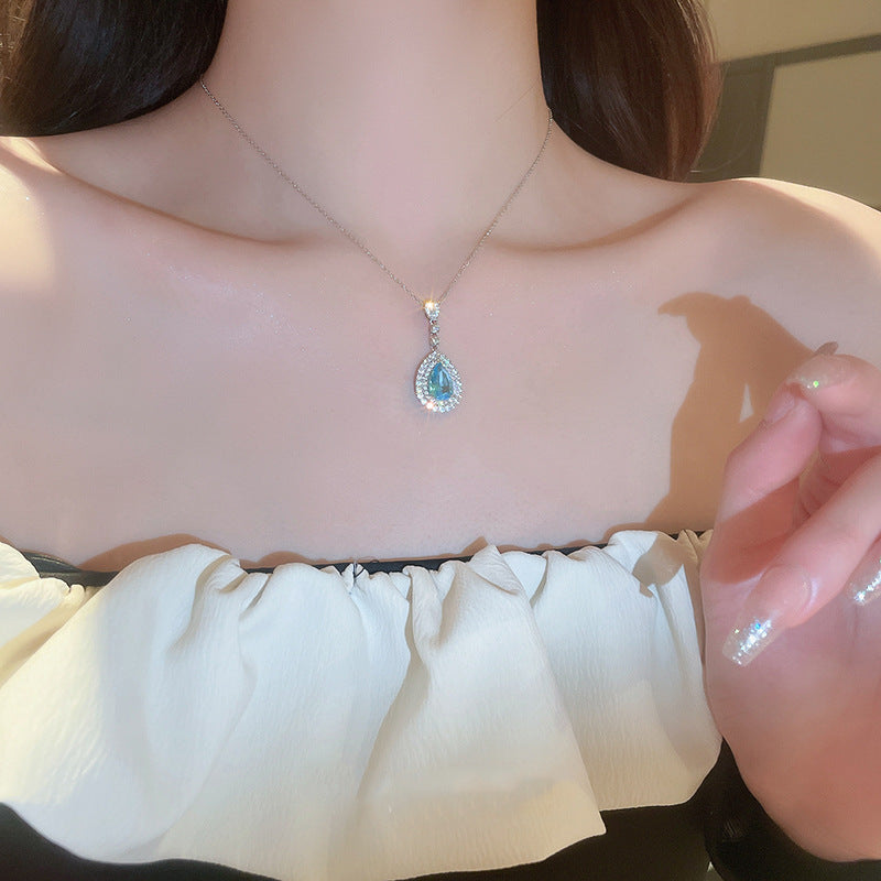 "Mermaid Tears" - Aquamarine Necklace/Earring set