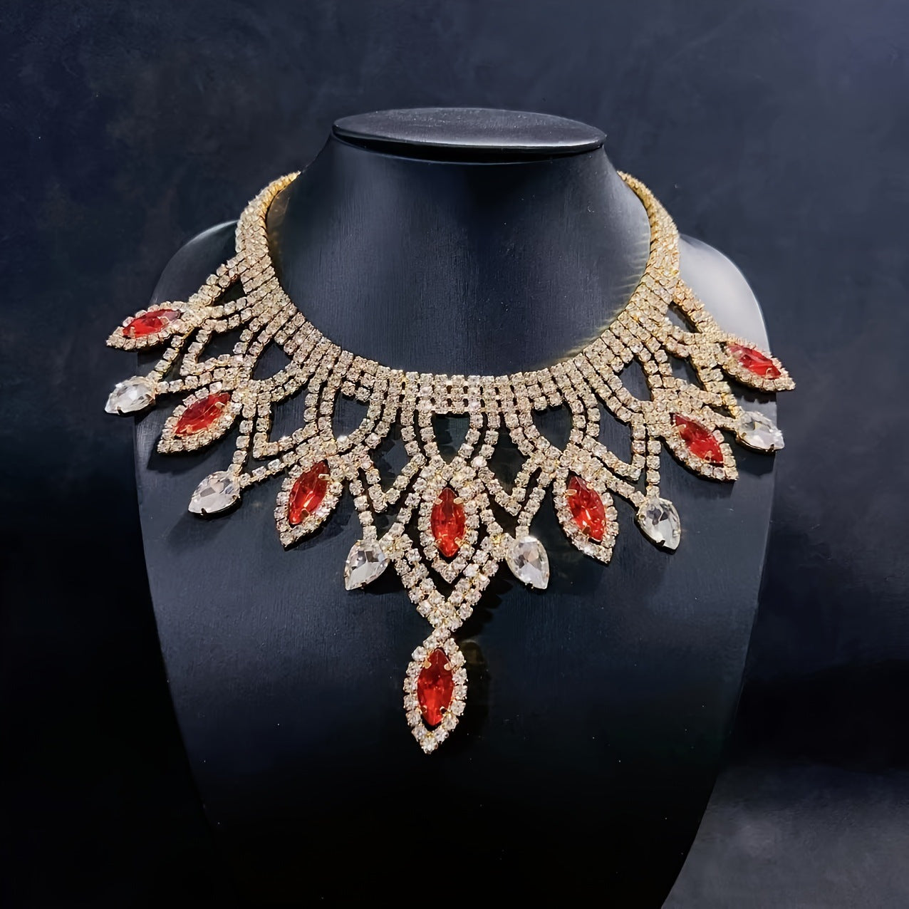 Luxury Rhinestone Statement Necklace