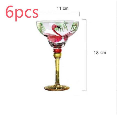 "Sipping Beauty" - Hand-painted Margarita/Wine Glass