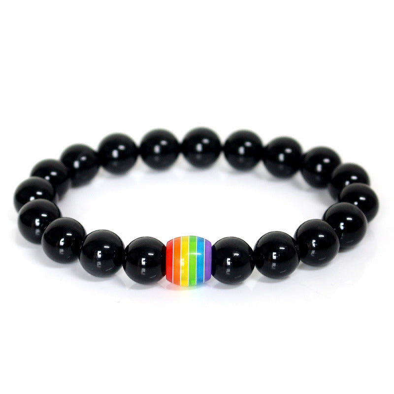 Natural Stone Rainbow Beaded Bracelets