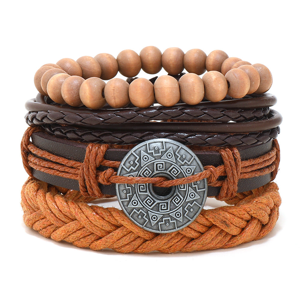 Casual Multi-Layered Leather Bracelet