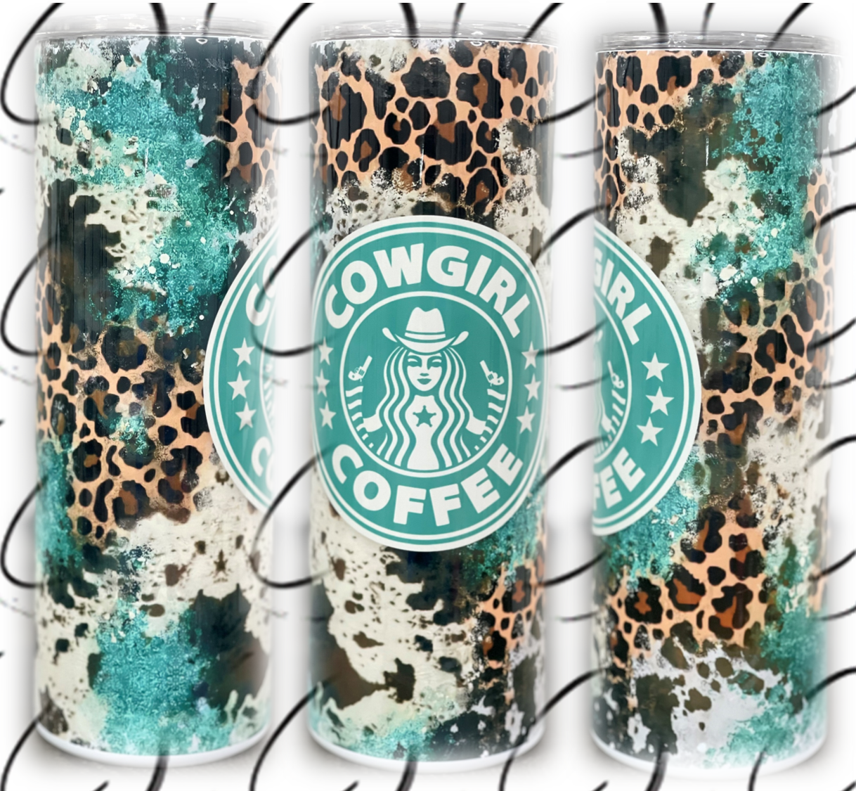 "Cowgirl Bucks" - 20oz. Skinny Stainless Steel Tumbler