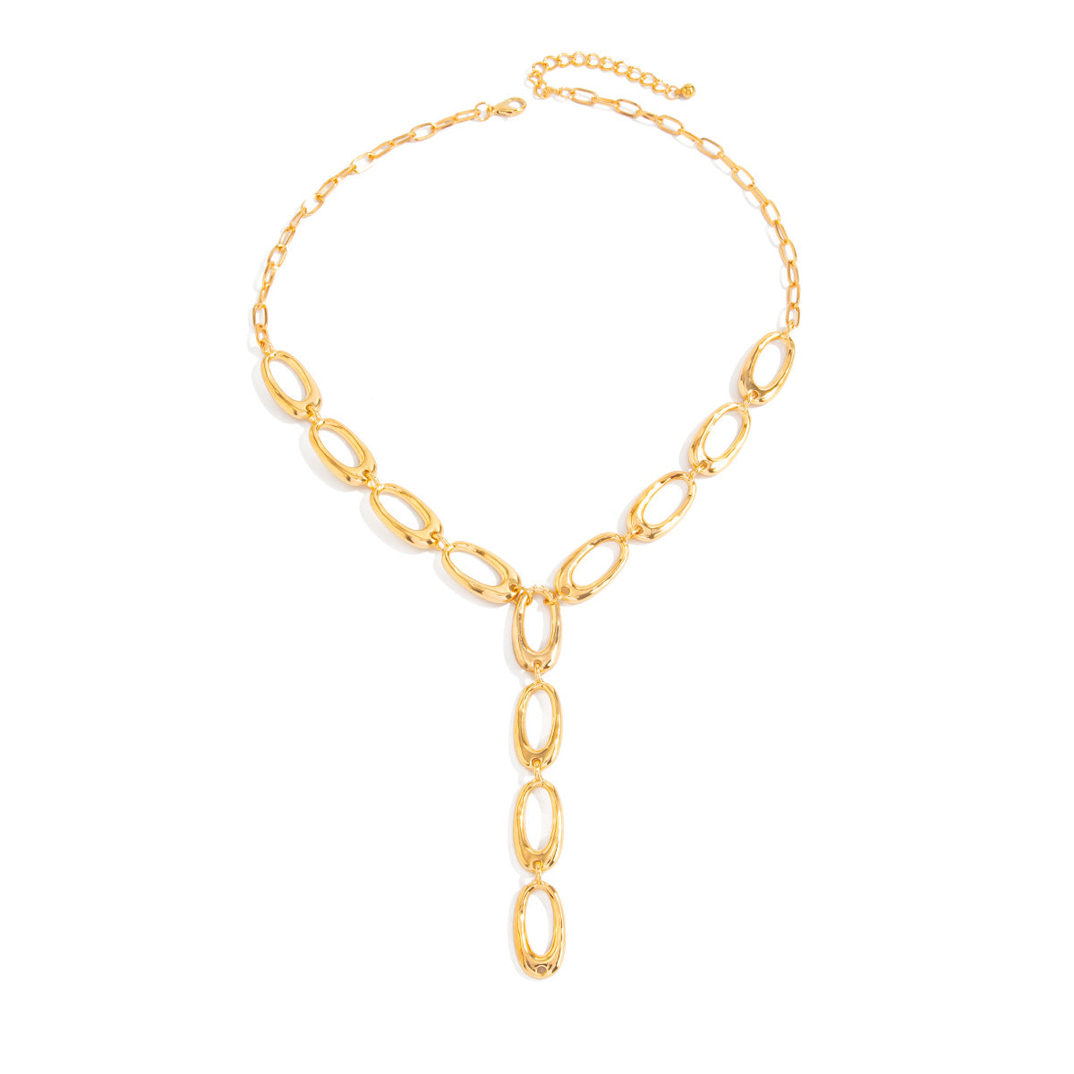 Alloy Y-shaped Cross Chain Necklace