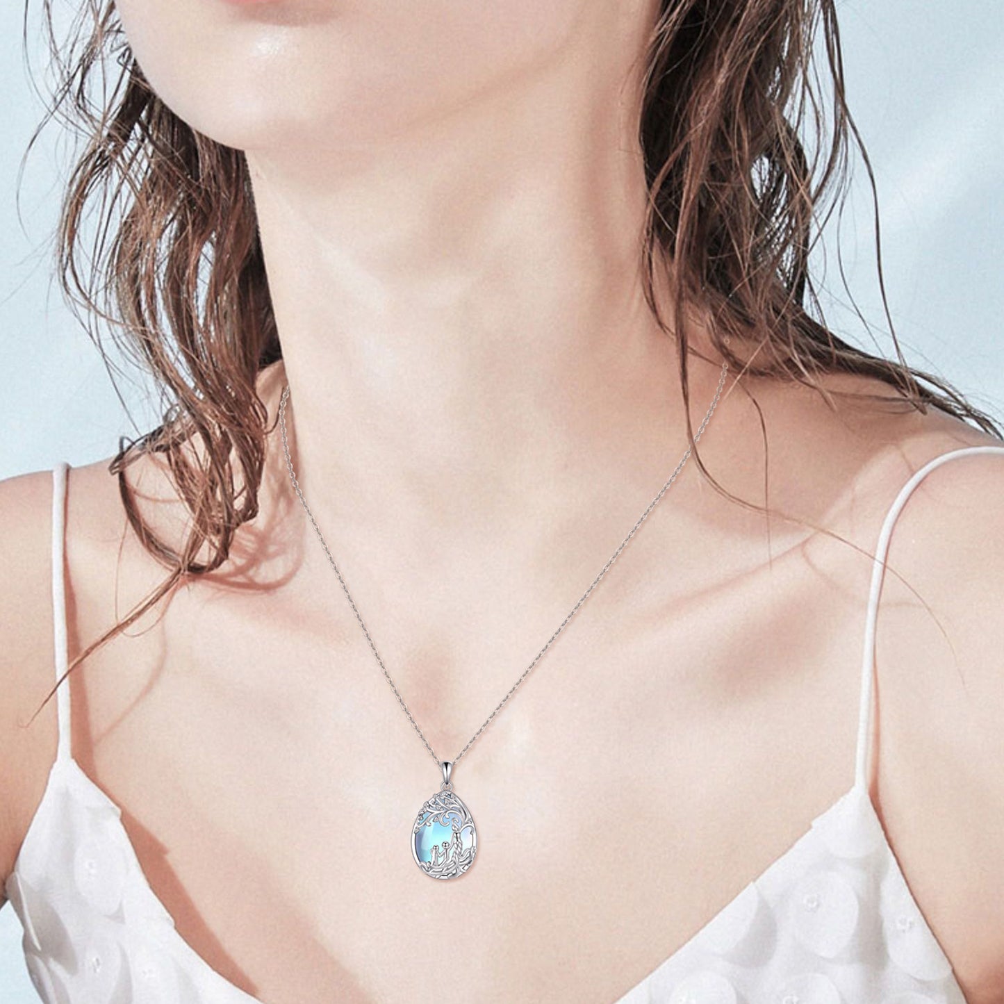 "Tree of Life" - Silver Moonstone Necklace
