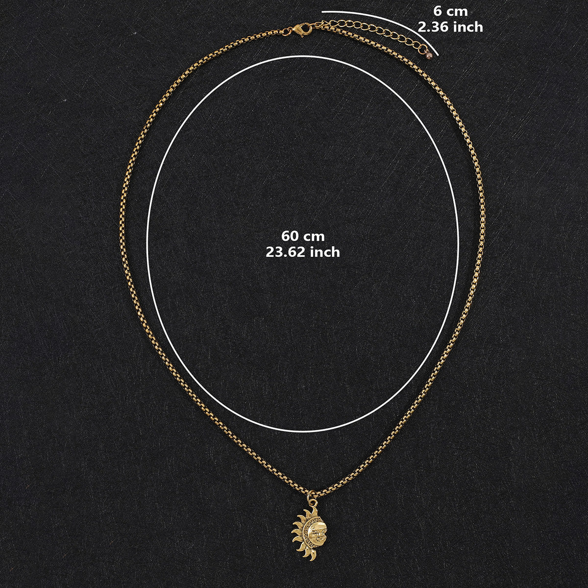 "Sun And Moon" -  Asymmetric Titanium Steel Necklace and Earrings for Couples
