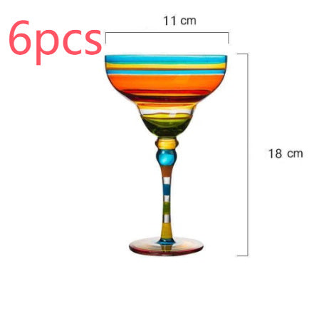 "Sipping Beauty" - Hand-painted Margarita/Wine Glass