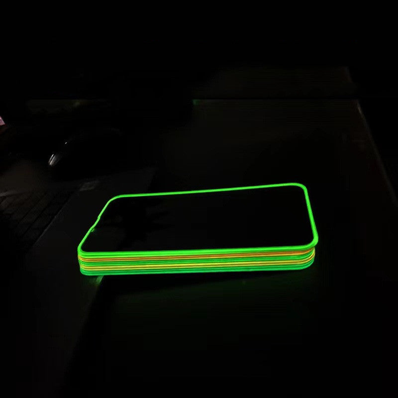 Glow Fluorescent Tempered Glass Full Screen Film - iPhone 6- 14 Pro Max