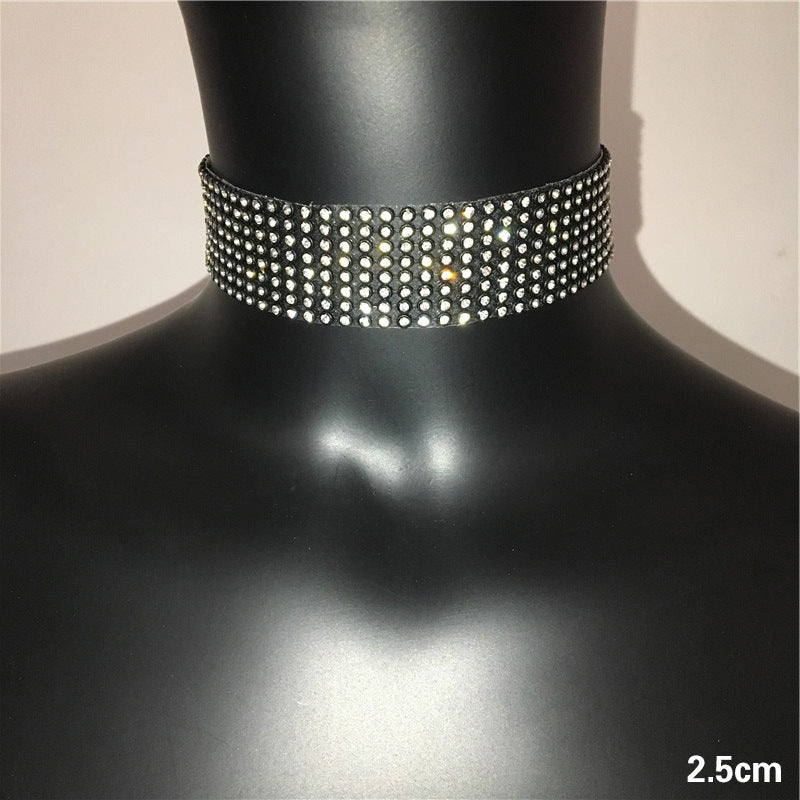 Glam Rhinestone Choker Necklace