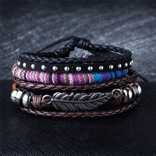 Retro Multi-Layered Adjustable Beaded Bracelet