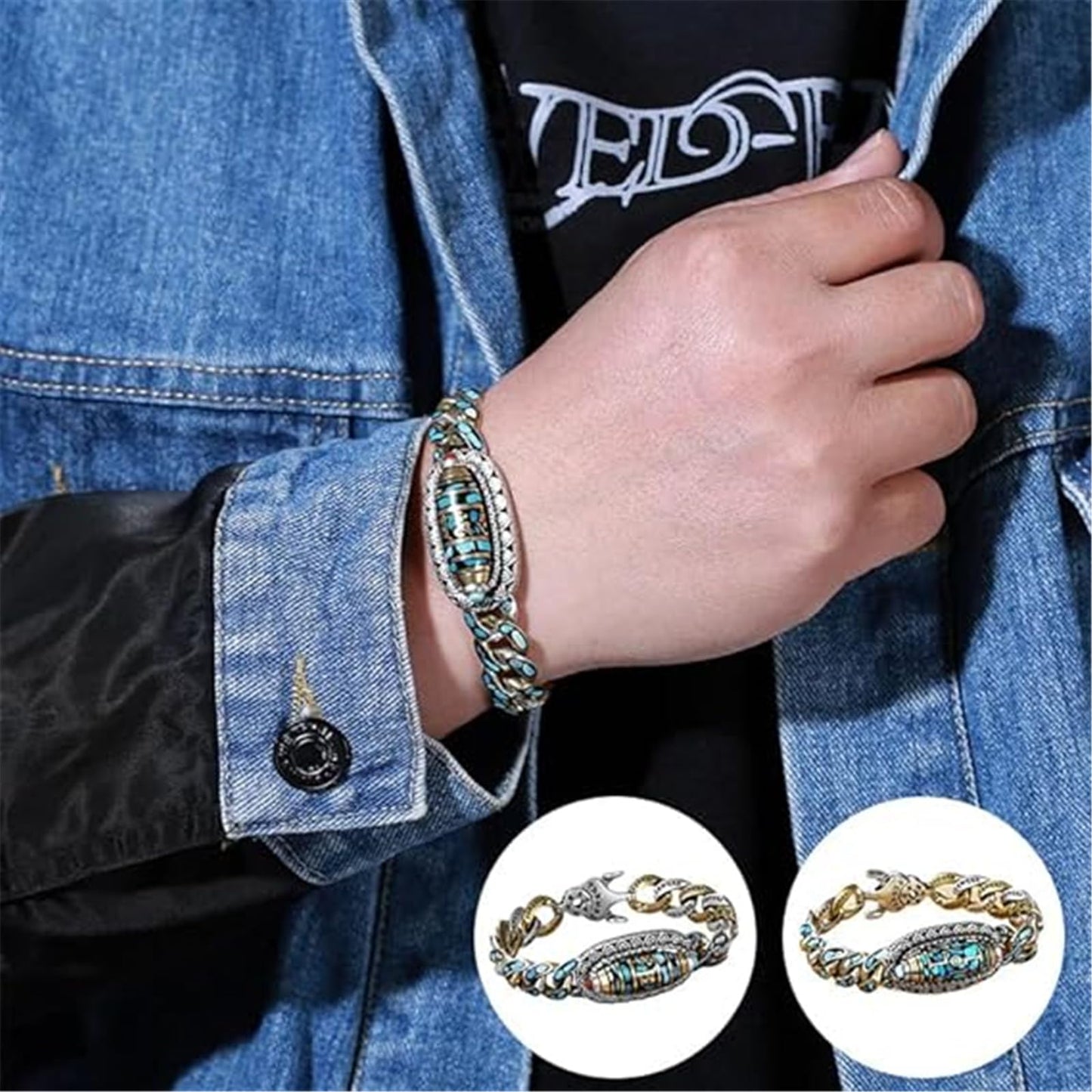 Retro Multicolored Rotating Positive Energy Bracelets